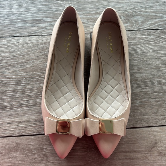 Cole Haan Tan Flats with Bow Accent - Picture 7 of 8
